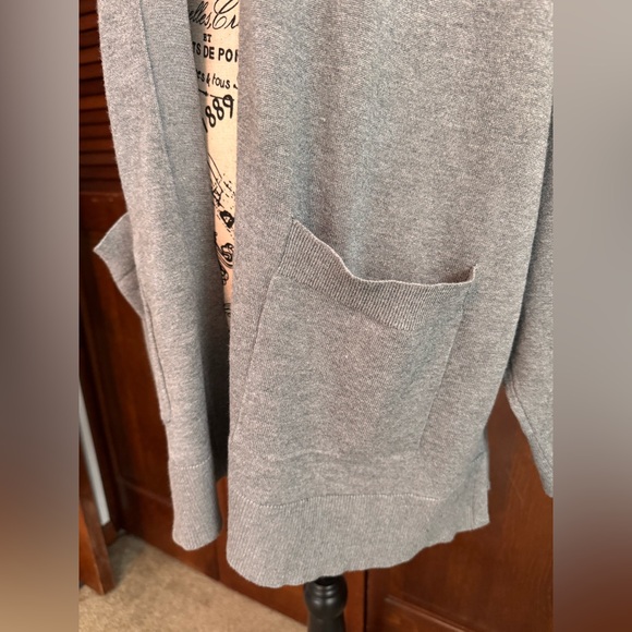 Lane Bryantt Women’s Gray Open-Front Cardigan w/ Front Pockets - 18/20 - Picture 3 of 8